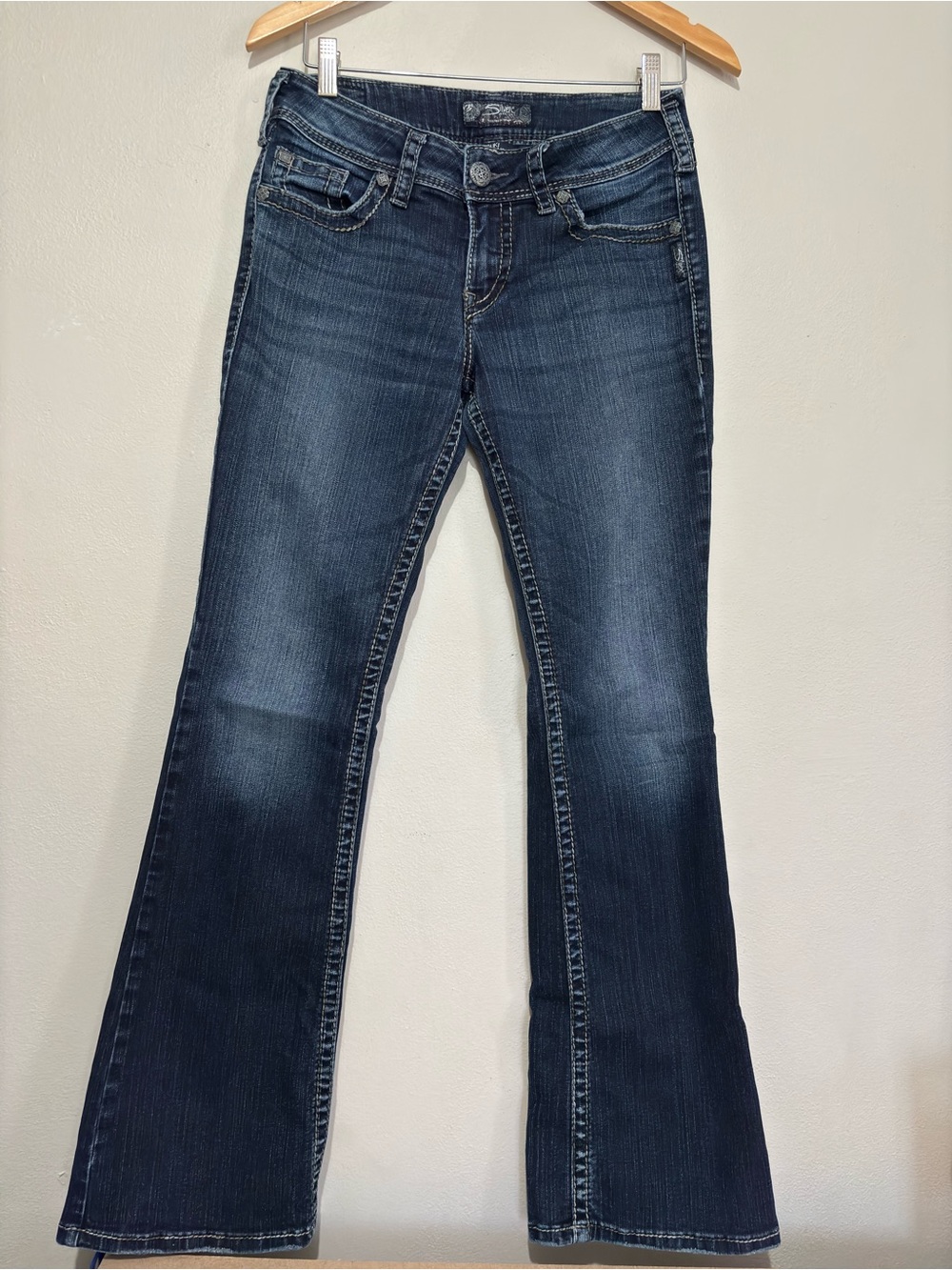 Silver Bootcut Flare Jeans Suki Surplus Size 28